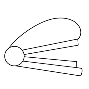 black outline stapler on white background clip art preview