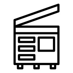 Photocopy icon or logo illustration outline black style