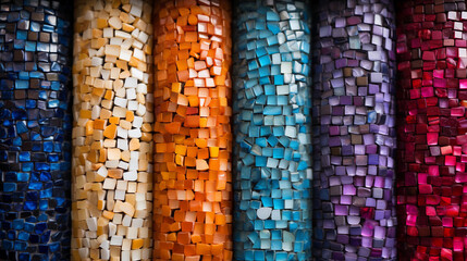 Colorful Array of Mosaic Tiles for Distinctive Home Decor Enhancement