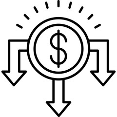 Obraz premium Reduce Cost Icon