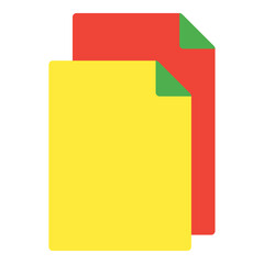 Paper icon or logo illustration flat color style