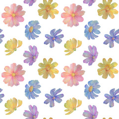 floral ornament, colorful floral ornament for seamless pattern