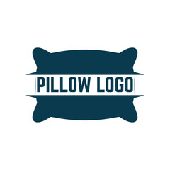 Simple Design Sleeping Pillow. Logo for Business, Interior, Furniture and Sleep Symbol.