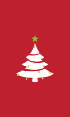 christmas tree with red ribbon