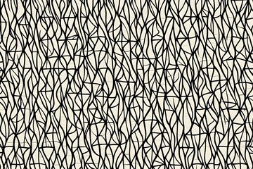 Vector seamless pattern. Irregular abstract grid texture. Free hand drawn trellis