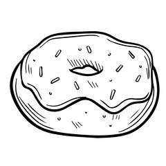 Hand Drawn Bakery Element Donut
