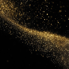 gold dust on a black background