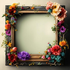 picture frame decorated with flowers