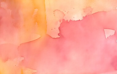Abstract background of peach color. Watercolor wallpaper.