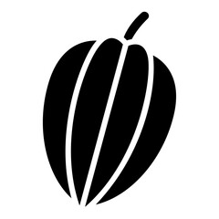 star fruit glyph icon