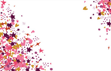 confetti, hearts, stars for promotions and events . party, diary, decorate, event. Vector illustration.