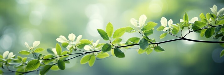 Obraz premium Green nature with copy space using as natural background or wallpaper.