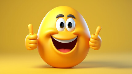 Emoji emoticon proud of himself pointing oneself with happy fingers - obrazy, fototapety, plakaty