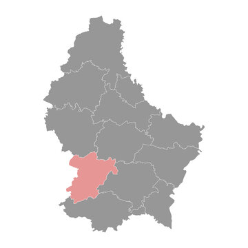 Capellen canton map, administrative division of Luxembourg. Vector illustration.