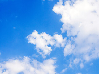 blue sky background with tiny white clouds