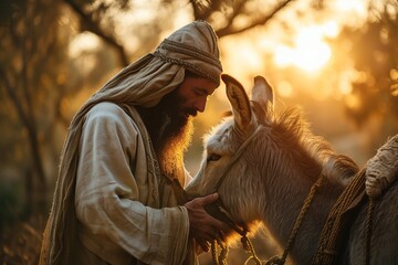 Balaam speak with donkey, Bible story.