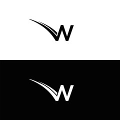 W letter logo, Letter W logo, W letter icon Design with black background. Luxury W letter  - obrazy, fototapety, plakaty