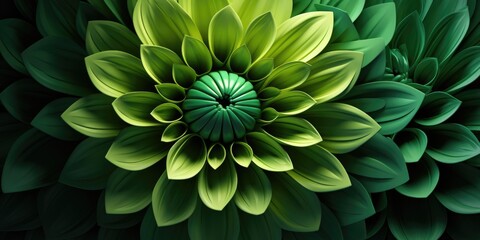 Macro of green flower petals for greetings background