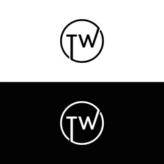 WT logo. WT set , W T design. White WT letter. WT, W T letter logo design. Initial letter WT letter logo set, linked circle uppercase monogram logo. W T letter logo vector design.	
