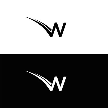 W letter logo, Letter W logo, W letter icon Design with black background. Luxury W letter 