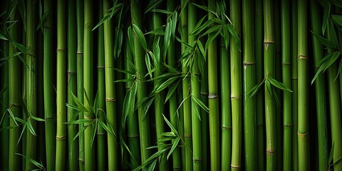 Bamboo forest green background - Japan nature. Sagano Bamboo Grove of Arashiyama. - Powered by Adobe