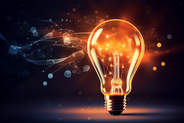 Strategy business ideas concept for innovation planning and planning ideas competition, business growth, strategy, economic growth, advertising, promotion, futuristic graphic icon and light bulb.