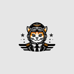 MiniMalis and Modern cute cat logo or sticker