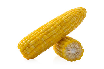 Sweet corn isolated on white background