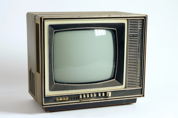 Retro TV Technology on a White Backdrop