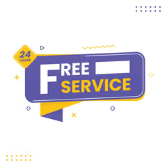 24-hour free service banner design