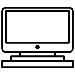 monitor line icon