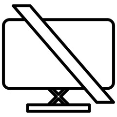 monitor line icon
