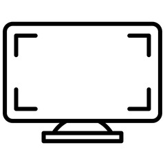 monitor line icon