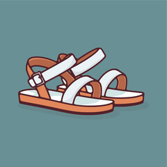 cute sandals icon vector