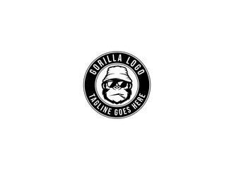 Cool Gorilla logo, monkey head vector template. Head of gorilla logo design © AlvinStd.