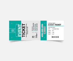 Event Ticket Template Vector File Fully customization