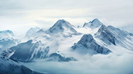 Fototapeta na wymiar wallpaper of Mountain Range During Winter
