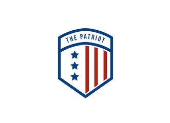 Military Veteran Army Patriotic Emblem Badge Label logo design