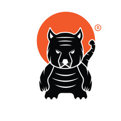 simple concept tiger head logo design for companies and businesses