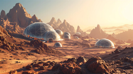 Habitable zone on an alien planet in space