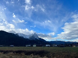 landscape with clouds Garmisch-Partenkirchen Germany