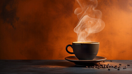 Coffee Cup on a Uniform Background for a Peaceful Start