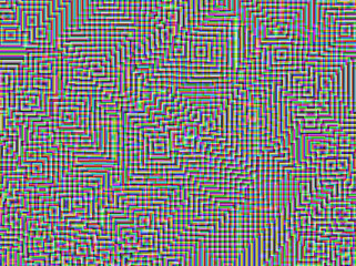Abstrakcyjne tło. Mozaika przeźroczystych nakładających się na siebie kwadratowych kształtów w tęczowych gradientowych barwach z cyfrowym efektem luminescencji - obrazy, fototapety, plakaty
