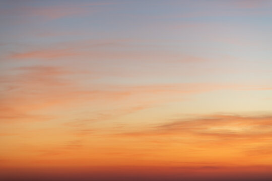 Sky gradient from blue to orange sunset