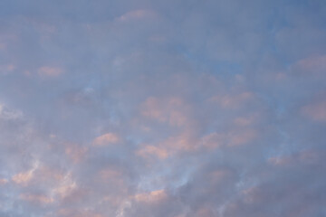 Background texture of sunset sky with clouds.