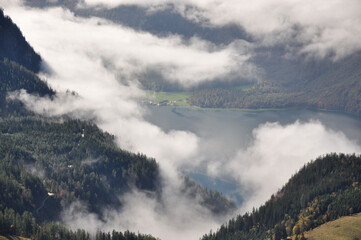 Mountains of Konigssee, Schonau, Berchtesgadener Land, Bavaria, Germany