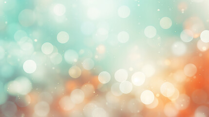 Obraz premium Abstract blur green and peach bokeh background