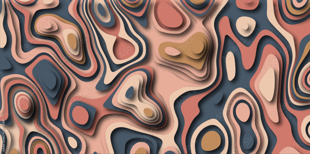 Leinwandbilder abstract colorful paper cut background design .abstract vector seamless pattern with shadows trendy 