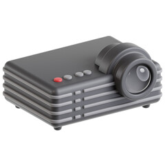 PNG 3D projector icon isolated on a white background
