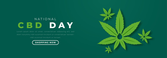 National CBD Day Paper cut style Vector Design Illustration for Background, Poster, Banner, Advertising, Greeting Card - Powered by Adobe